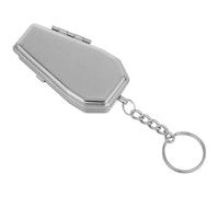 Coffin Shaped Metal Ashtray with Key Ring Silver Portable
