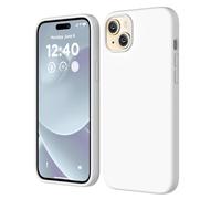 COFFKER Compatible with iPhone 15 Case, Liquid Silicone Case, Full Body Shockproof Protective Cover [Soft Microfiber Lining], Slim Thin Phone Case for iPhone 15 6.1 inch, White