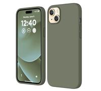 COFFKER Compatible with iPhone 15 Case, Liquid Silicone Case, Full Body Shockproof Protective Cover [Soft Anti-Scratch Microfiber Lining], Slim Thin Phone Case for iPhone 15 6.1 inch, Olive Green