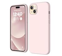 COFFKER Compatible with iPhone 15 Case, Liquid Silicone Case, Full Body Shockproof Protective Cover [Soft Anti-Scratch Microfiber Lining], Slim Thin Phone Case for iPhone 15 6.1 inch, Lovely Pink