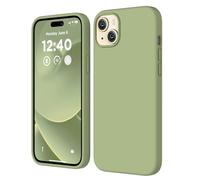 COFFKER Compatible with iPhone 15 Case, Liquid Silicone Case, Full Body Shockproof Protective Cover [Soft Anti-Scratch Microfiber Lining], Slim Thin Phone Case for iPhone 15 6.1 inch, Tea Green