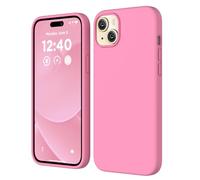 COFFKER Compatible with iPhone 15 Case, Liquid Silicone Case, Shockproof Protective Cover [Soft Anti-Scratch Microfiber Lining], Slim Thin Phone Case for iPhone 15 6.1 inch, Tender Pink