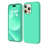 COFFKER Compatible with iPhone 15 Pro Case, Liquid Silicone Case, Full Body Shockproof Protective Cover Slim Thin Phone Case with Soft Anti-Scratch Microfiber Lining, 6.1 inch-Spearmint Green