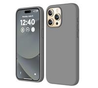 COFFKER Compatible with iPhone 15 Pro Case, Liquid Silicone Case, Full Body Shockproof Protective Cover Slim Thin Phone Case with Soft Anti-Scratch Microfiber Lining, 6.1 inch-Space Gray