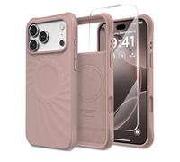 COFFKER Magnetic for 17 Pro Max Case, [Camera Control Button Coverage] + Screen Protector, Vortuxe Liquid Silicone Shockproof 17 Pro Max Phone Case 6.9", Dune Brown