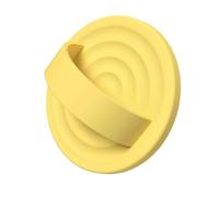 COFFKER Magnetic Phone Grip Ring Holder, Liquid Silicone Magnet Cell Phone Grip Finger Loop, Compatible with Magsafe, Back of Phone for iPhone 17/16/15/14/13/12 Series, Yellow