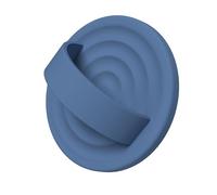 COFFKER Magnetic Phone Ring Grip Holder, Silicone Finger Loop Grip, Compatible with MasSafe, Back of Phone for iPhone Pro Max/Plus/16/15/15/14/13/12 Series, Azure Blue