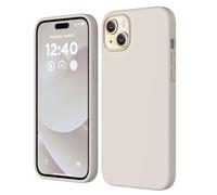 COFFKER Silicone Case for iPhone 15 Plus, Full Body Shockproof Protective Cove, Soft Anti-Scratch Microfiber Lining, Ultra-Thin Slim Cover Phone Case for iPhone 15 Plus 6.7", Stone