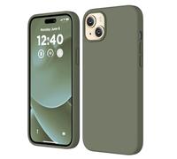 COFFKER Silicone Case for iPhone 15 Plus, Full Body Shockproof Protective Cove, Soft Anti-Scratch Microfiber Lining, Ultra-Thin Slim Cover Phone Case for iPhone 15 Plus 6.7", Olive Green