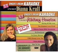 Coffret 2 CD Play-Back Karaoké Whitney Houston & Diana Krall