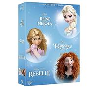 Coffret 3 DVD-Les héroïnes : La Reine des Neiges + Raiponce + Rebelle
