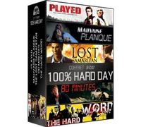 coffret 5 dvd 100% hard day : played / mauvaise planque / the lost samaritan / 80 minutes / the hard word