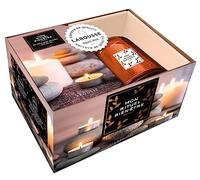 Coffret bougie "Mon rituel bien-être": Coffret avec un livre et une bougie senteur coton
