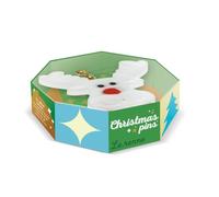 Coffret Christmas Pins / le renne du père Noël: Coffret avec une broche renne qui clignote, une épingle avec des grelots, un petit livre de recettes de Noël