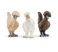 schleich FARM WORLD 42574 Bauernhof Realistisches Hühner Spielset - 3-Teiliges Tiere Spielset mit Hühnerfiguren - Fantasievolles Bauernhof Spielzeug für Mädchen und Jungen ab 3
