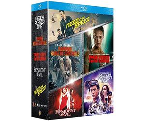Coffret Films issus de Jeux Vidéo : Rampage-Hors de contrôle + Tomb Raider + Ready Player One + Resident Evil + Need for Speed [Blu-Ray]