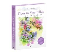 Coffret - Fleurs et Merveilles à l'aquarelle: avec les 2 livres de Blanche Tristant, 4 feuilles aquarelle vierges et une illustration