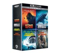 Coffret : Godzilla : Roi des Monstres + Kong : Skull Island + Rampage-Hors de contrôle + en eaux Troubles [4K Ultra HD + Blu-Ray]