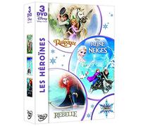 Coffret héroïnes : la reine des neiges ; raiponce ; rebelle [FR Import] [DVD]