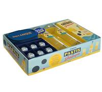 Coffret l'apéro pastis et pétanque: Coffret avec 1 verres à Pastis, 1 jeu de mini-boules avec 1 housse, 1 cochonet et 1 ficelle