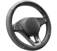 COFIT 15 Inch Microfiber Leather Steering Wheel Cover, Anti-slip Universal Steering Wheel Protector for Car SUV Truck Van Interior Decor Accessories, Size M 37-38cm Black