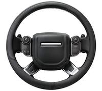 COFIT Breathable Car Steering Wheel Cover Universal Microfiber Leather Protective Wrap Car Interior Decor Accessories Size L 39-40.5cm Black