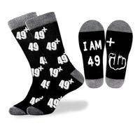 CoFlink Birthday Socks for Men Women, Novelty Fun Birthday Gift for Dad Mom Wife Husband Crew Cotton Socks Size 6-11