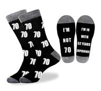 CoFlink Birthday Socks for Men Women, Novelty Fun Birthday Gift for Dad Mom Wife Husband Crew Cotton Socks Size 6-11