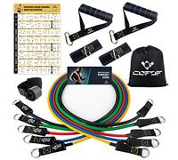 COFOF Resistance Bands Set with Handles, Exercise Bands Stackable up to 150lbs, Gym Bands with Workout Poster & Door Anchor & Ankle Straps for Fitness, Strength, Yoga, Home Gym Equipment for Men Women