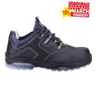 Cofra Men's Rap Safety Shoes S3 SRC Leather Lace-Up Black/Blue UK 3 (EU 36)