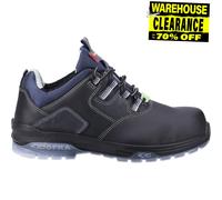 Cofra Men's Rap Safety Shoes S3 SRC Leather Lace-Up Black/Blue UK 3 (EU 36)