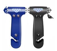 COFSODI 2PCS Car Seat Belt Cutter and Window Breaker. Tool to Break Car Window Under Water. Glass Breaking Tool for Car. Break Window Emergency Tool. Glass Breaker and Seatbelt Cutter. (Black+Blue)