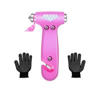 COFSODI - Window Breaker Tool, 2 Pieces, Car Safety Hammer and Seat Belt Cutter 2 in 1 Car Escape Tool (Pink Safety Hammer)