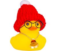 CoFuBcad Rubber Duck Car Dashboard Decoration Cute Duck Car Ornaments Accessories with Mini Beanie Hat, Necklace, and Sunglasses, Duck Car Ornaments for St Patty's Day(B8)