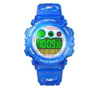 cofuo Kids Digital Sport Watch for Boys Girls, Kid Waterproof Electronic Multi Function Casual Outdoor Watches, 7 Colorful LED Luminous Alarm Stopwatch Wristwatch, Navy blue, Digital