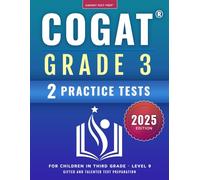 COGAT Grade 3 Test Prep: Gifted and Talented Test Preparation Book - Two Practice Tests for Children in Third Grade (Level 9)