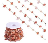 COGCHARGER 1 Strand 1 M Banded Agate Gemstone Chain Rosary Beaded Chains Irregular Gemstone Chain for Women Girl Jewelry Making Crafts
