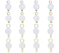 COGCHARGER 16Pcs Crystal Birthstone Charms for Jewellery Making Birth Month Connector Metal Cute Charms Rainbow Moonstone Stone Pendant for Mom Family Couple Earring Necklace (June)