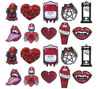 COGCHARGER 20 Pieces Mixed Shape Halloween Pendant Charms Gothic Pendant Acrylic Halloween Charms For Bracelet Necklace Earring Jewellery Making DIY Craft Gifts