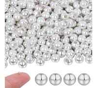 COGCHARGER 200pcs 2mm 925 Sterling Silver Beads Sterling Silver Spacer Beads Smooth Round Silver Beads for Jewelry Making