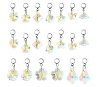 COGCHARGER 20Pcs Assorted Crystal Charms for Jewellery Making Bulk Small Flower Heart Star Cute Charms AB Color Glass Dangle Pendants for Earring Bracelet Necklace DIY Supplies