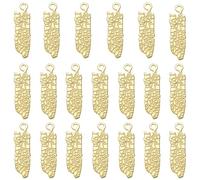 COGCHARGER 20Pcs Gold Plated Puerto Rico Charms for Jewellery Making