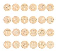 COGCHARGER 24 Pieces Constellations Zodiac Charm Connector Stainless Steel Zodiac Connector Golden for Jewellery Necklace Earring Making Crafts