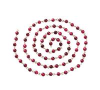 COGCHARGER 3.28 Feet Green Gem Beaded Chain Natural Tiger Eye Dyed Beaded Chain with 304 Stainless Steel Findings Medium Violet Red for Jewelry Making
