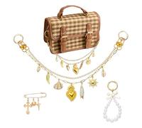 COGCHARGER 3 Pcs Paperclip Bag Extender Chains with Alloy Pendants and Swivel Clasps Purse Extender for Shoulder Crossbody Bag Charm Chain Accessories Decoration