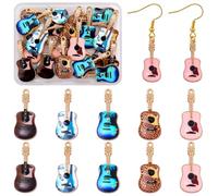 COGCHARGER 30Pcs Alloy Enamel Guitar Charms Colorful Music Charms Musical Instrument Charms Pendants for Jewelry Bracelets Necklace Earrings Making DIY Craft Supplies
