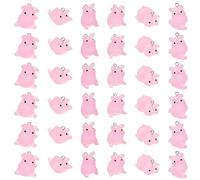COGCHARGER 36Pcs Luminous Resin Pig Charms Glow in the Dark Mini Pink Pig Pendants Cute Animal Charms for s Jewelry Making DIY Ornament Accessories