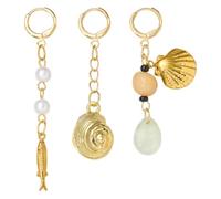 COGCHARGER 3Pcs Fish Gold Bikini Charms for Jewellery Making