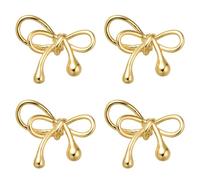 COGCHARGER 4Pcs Bowknot Charms for Jewelry Making Bulk Cute Bow Charms Alloy Pendants for Bracelet Necklace Earring DIY Supplies(Bowknot-A)