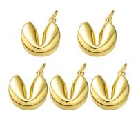 COGCHARGER 5 Pcs Gold Plated Charms for Jewelry Making Brass Pendants with Jump Ring Gold Charms for Bracelets Necklace Earring Women